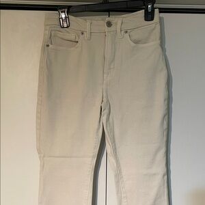 Women's Cream Jeans brand is Good American